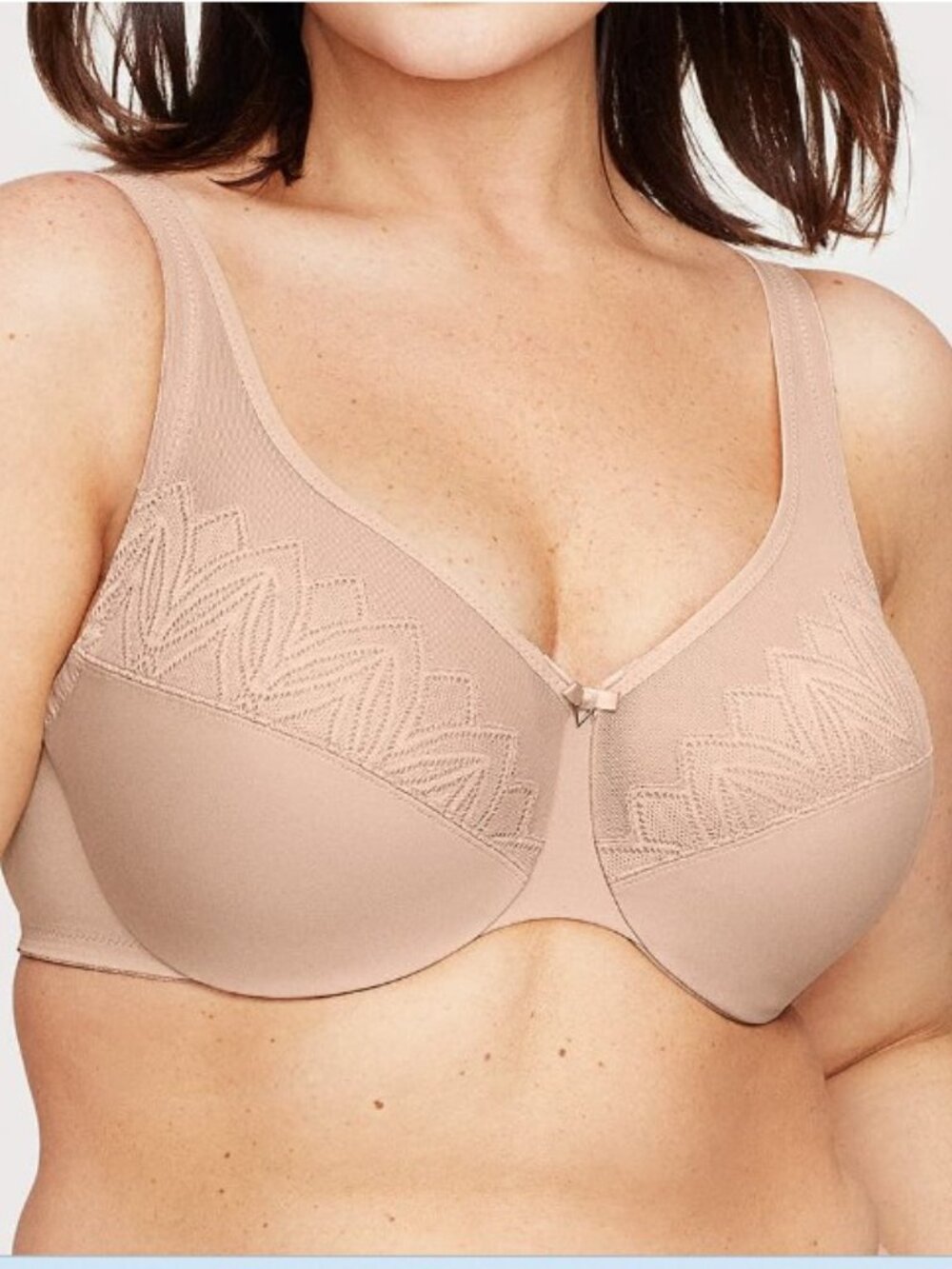 Pre-Owned - 2PK Glamorise #9003 WonderWire Minimizer Bra - Size 40H Black & Cafe
